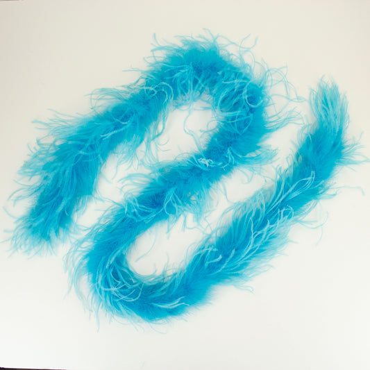 One Ply Ostrich Feather Boa - Light Turquoise