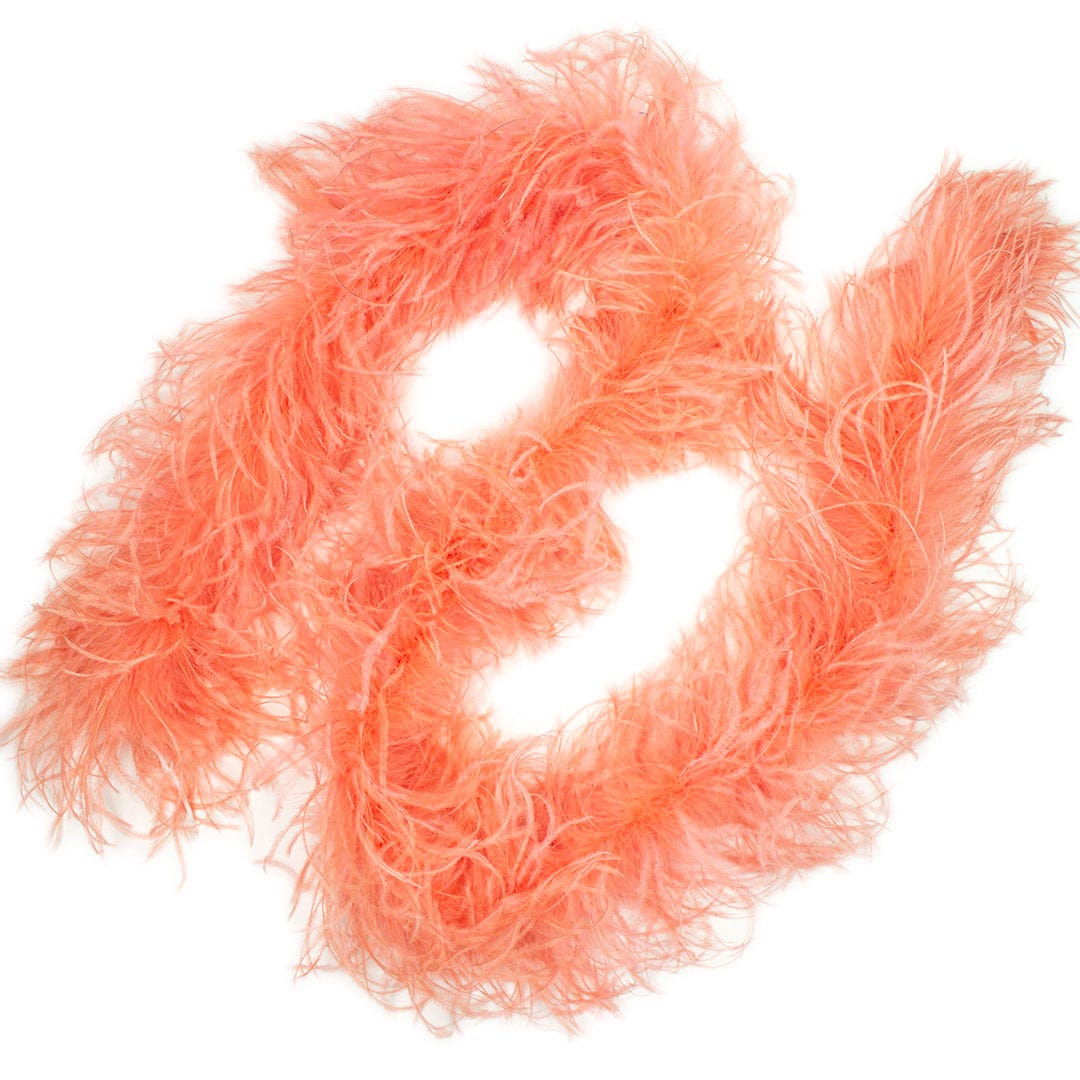 Apricot Blush Orange 2 Ply Ostrich Feather Boa