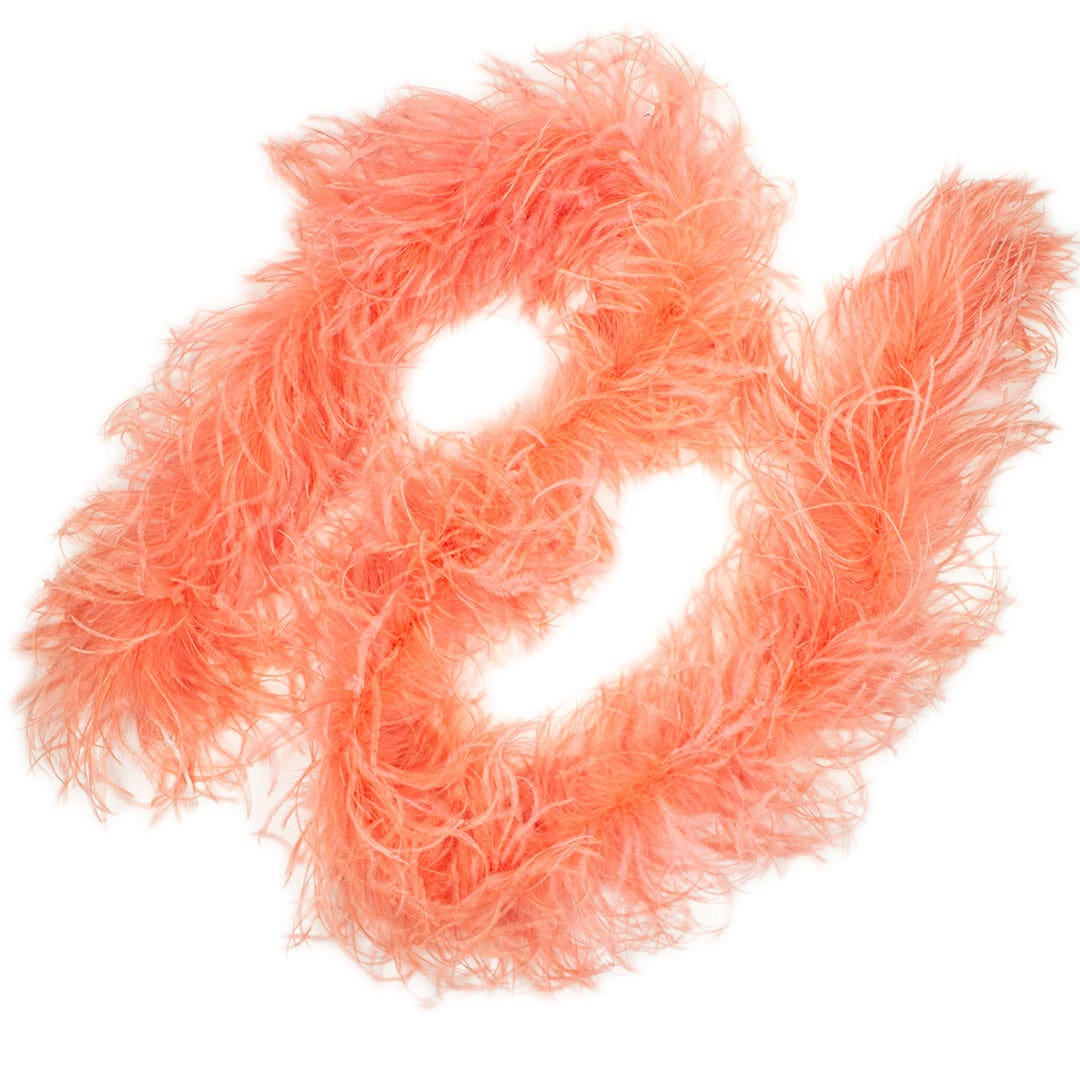 Apricot Blush Orange 2 Ply Ostrich Feather Boa