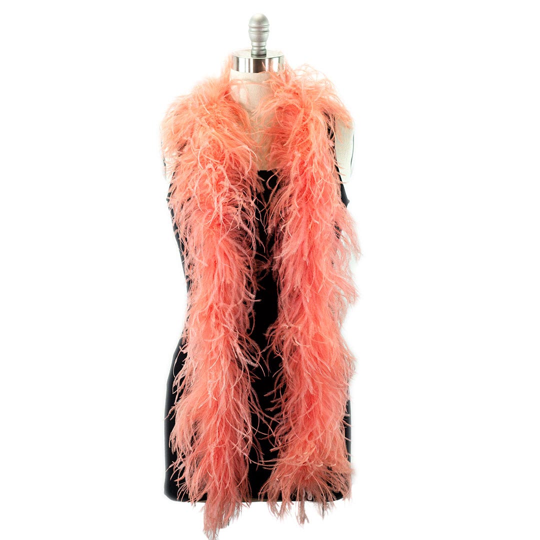 Apricot Blush Orange 2 Ply Ostrich Feather Boa
