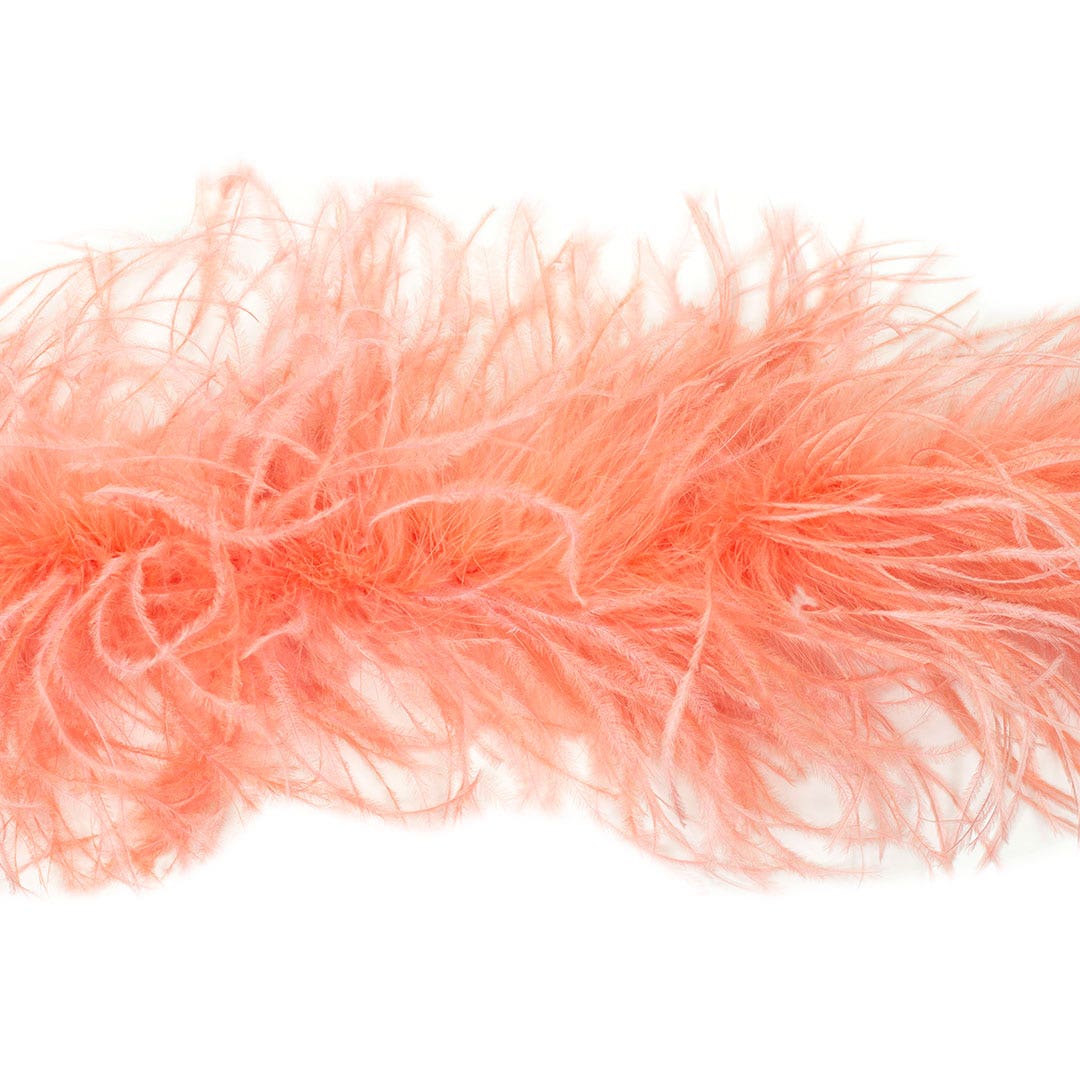 Apricot Blush Orange 2 Ply Ostrich Feather Boa