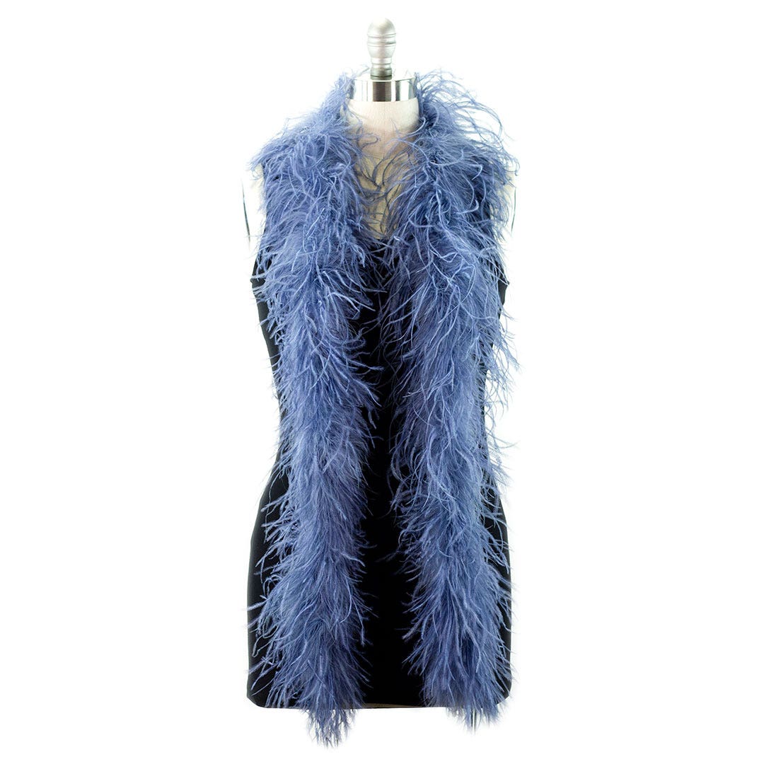 Denim Blue 2 Ply  Ostrich Feather Boa