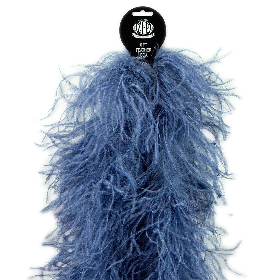 Denim Blue 2 Ply  Ostrich Feather Boa