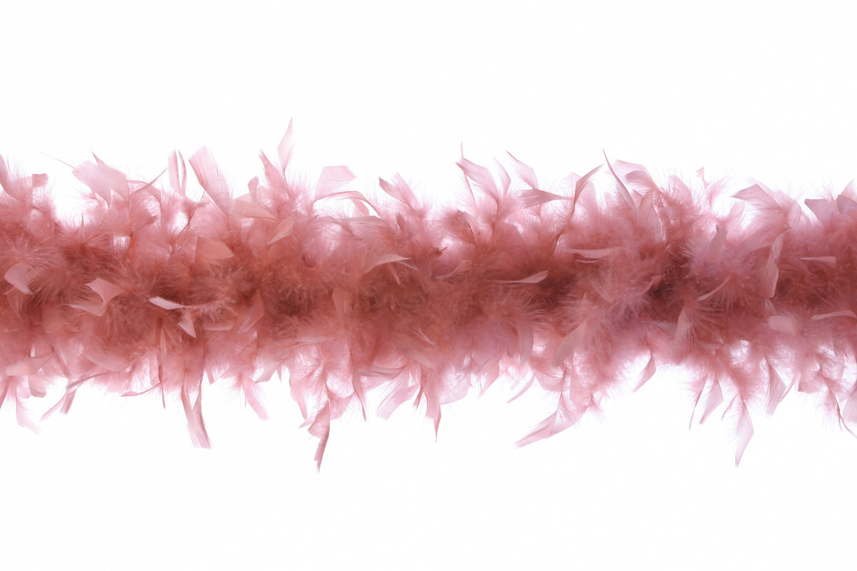 Chandelle Feather Boa - Medium Weight - Dusty Rose