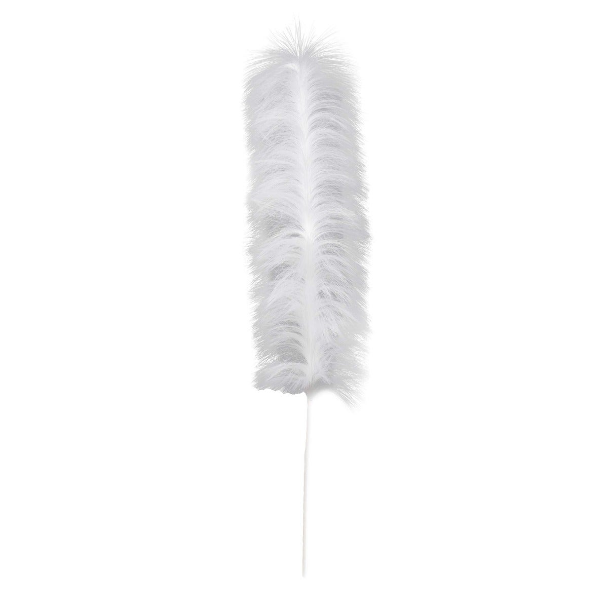 1 Piece Faux Ostrich Stem 40-42" - White