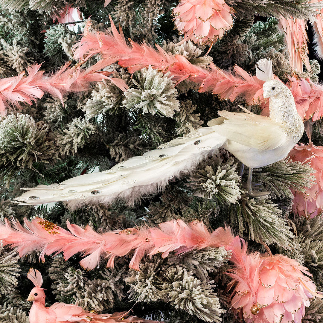 White Peacock Ornament