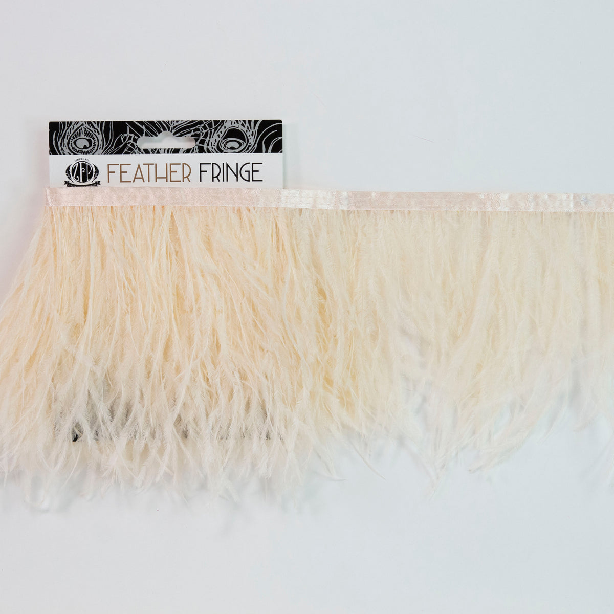 Ostrich Feather Fringe 2PLY - Ivory