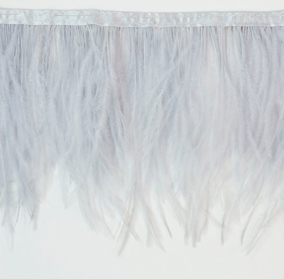 Ostrich Feather Fringe 2PLY - Silver