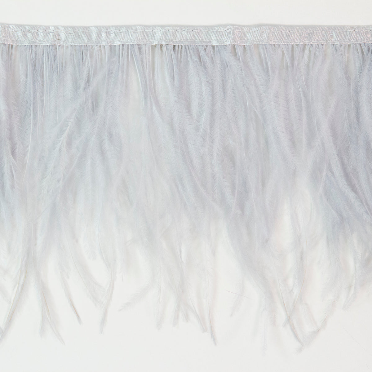 Ostrich Feather Fringe 2PLY - Silver