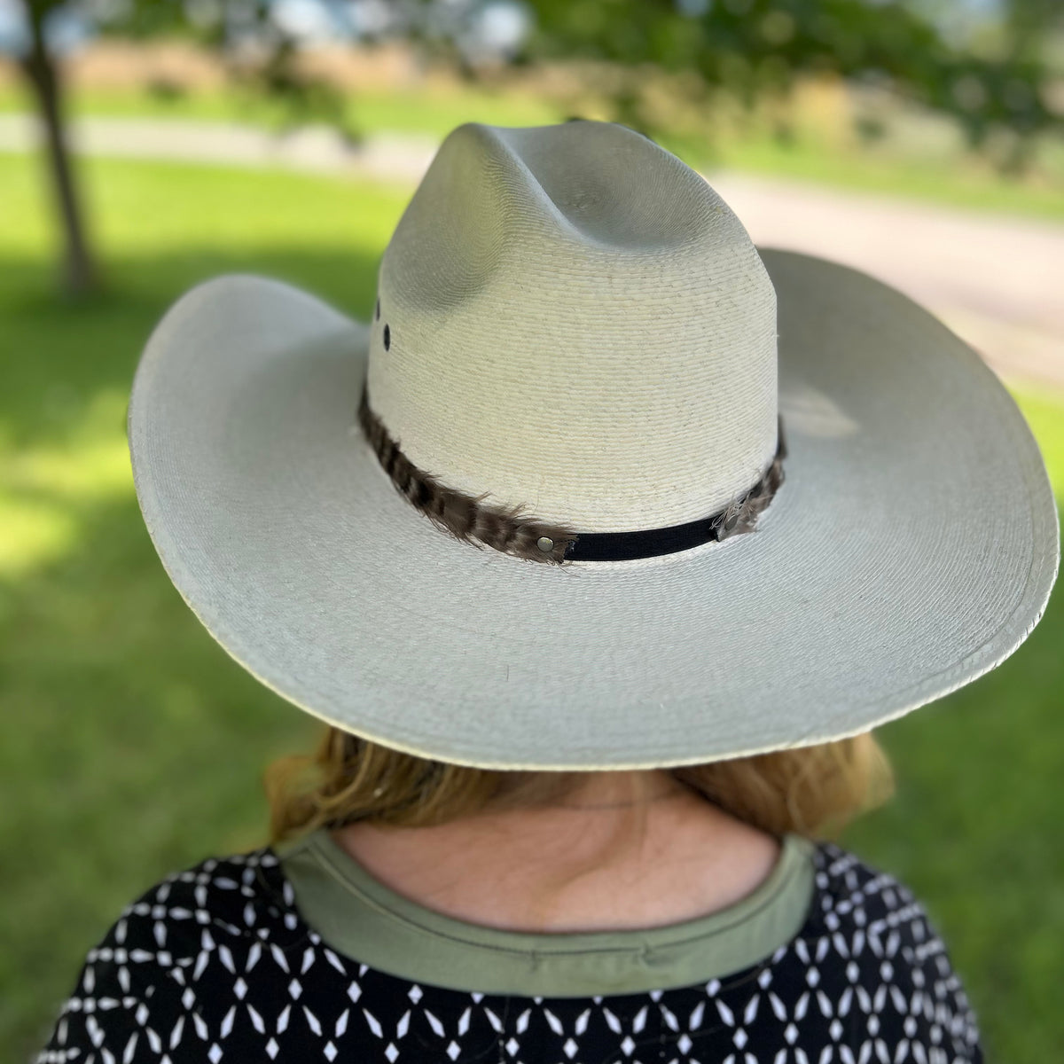 Natural Grey Chinchilla Rooster Feather Hat Band
