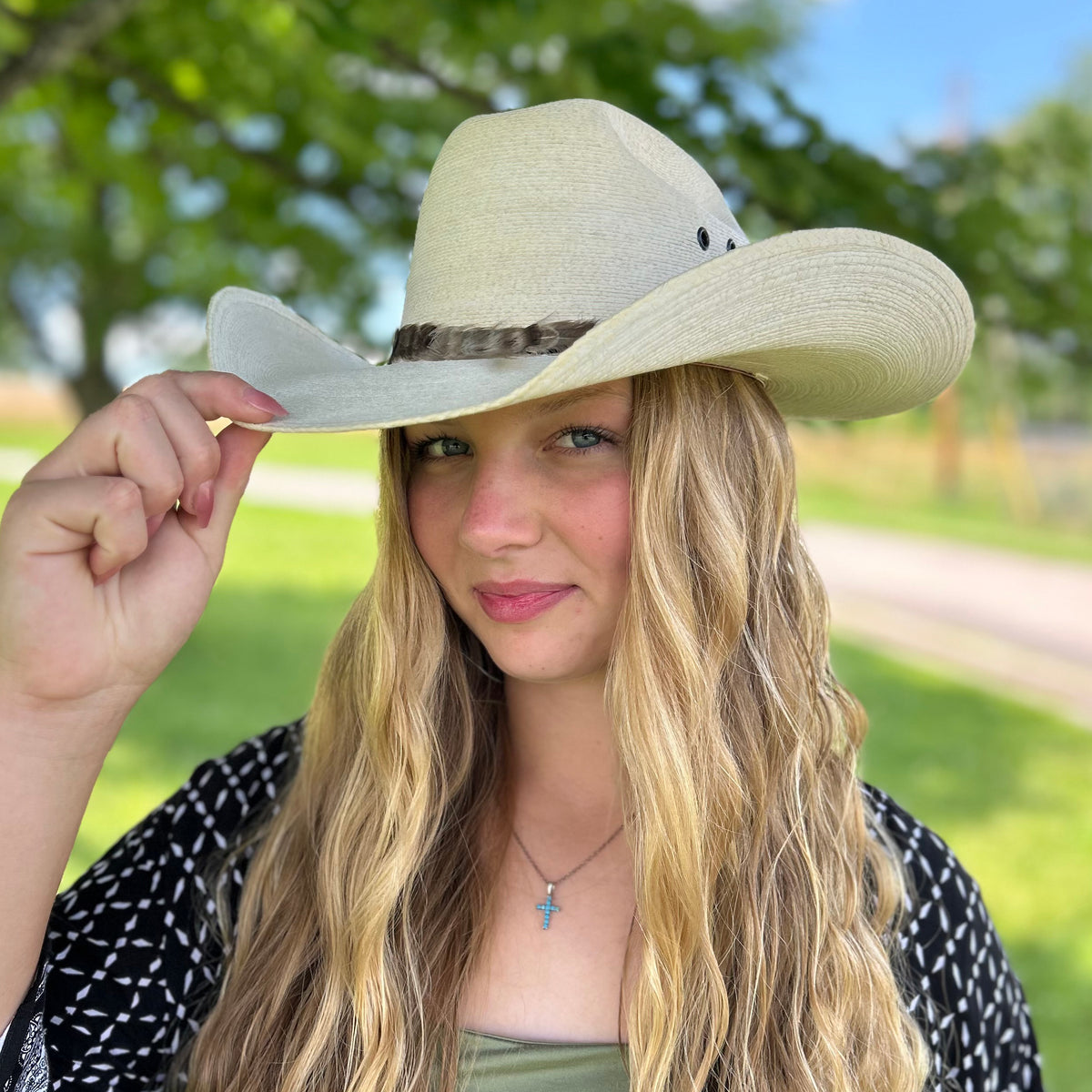 Natural Grey Chinchilla Rooster Feather Hat Band