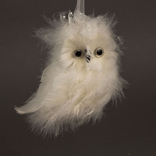White Owl Christmas Ornament