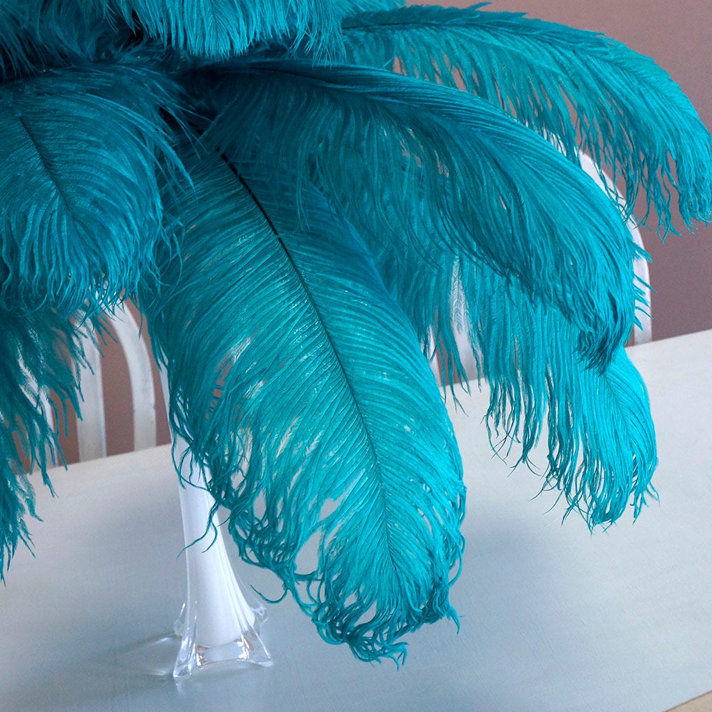 Large Ostrich Feathers - 17"+ Drabs - Dark Aqua