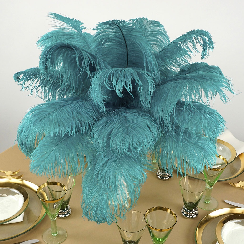 Ostrich Feathers 13-16" Drabs - Dark Aqua