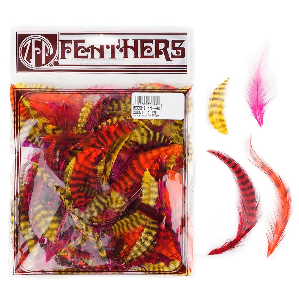 Loose Rooster Chinchilla Mixed Dyed Hot