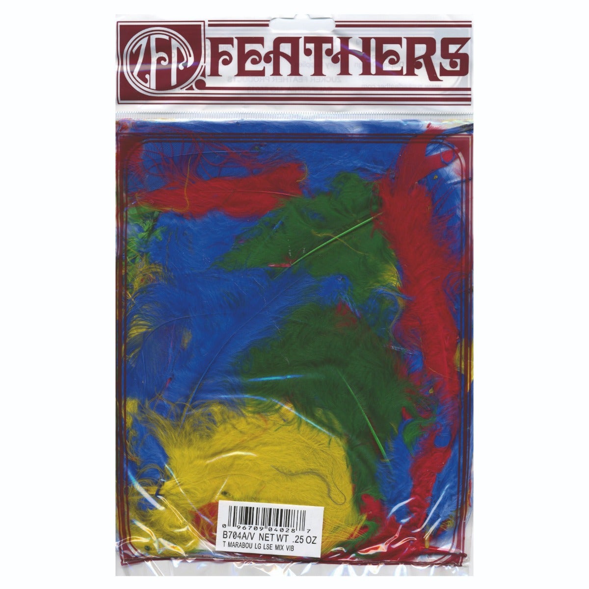 Loose Turkey Marabou Mix Dyed Feathers-Assorted Mix