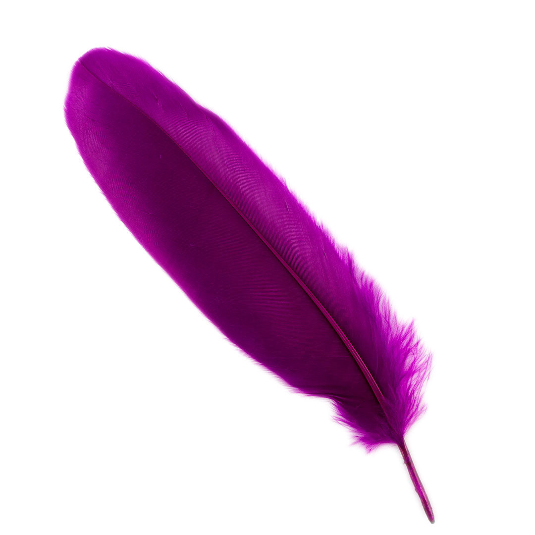 Goose Satinette Feathers Dyed - Very Berry - 1/4 lb