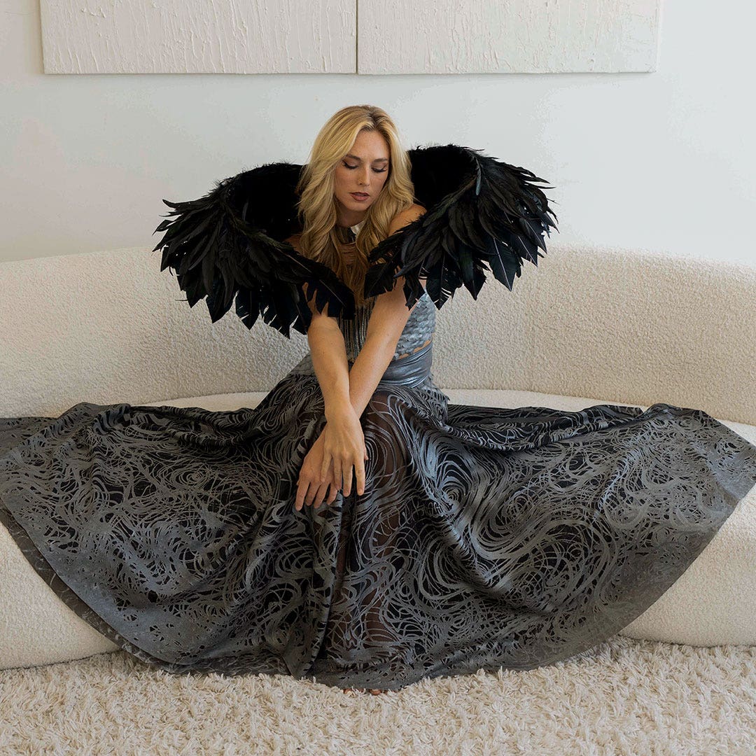Phoenix Firebird Feather Wings - Black
