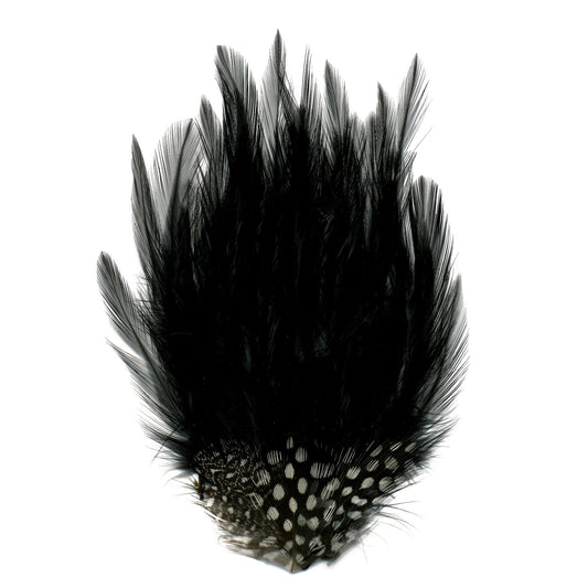 Hackle-Guinea Feather Pad - Black Natural