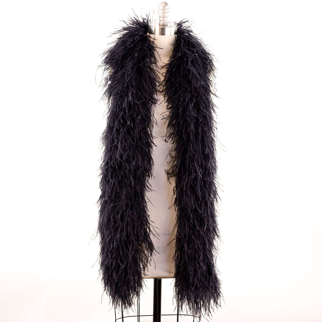 Black 6 Ply Ostrich Feather Boa