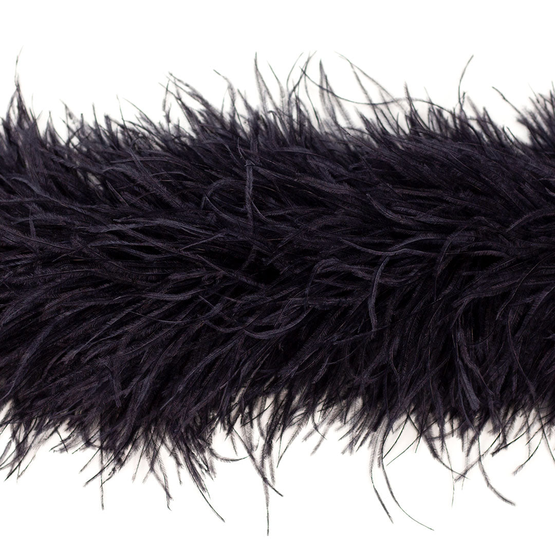 Black 6 Ply Ostrich Feather Boa