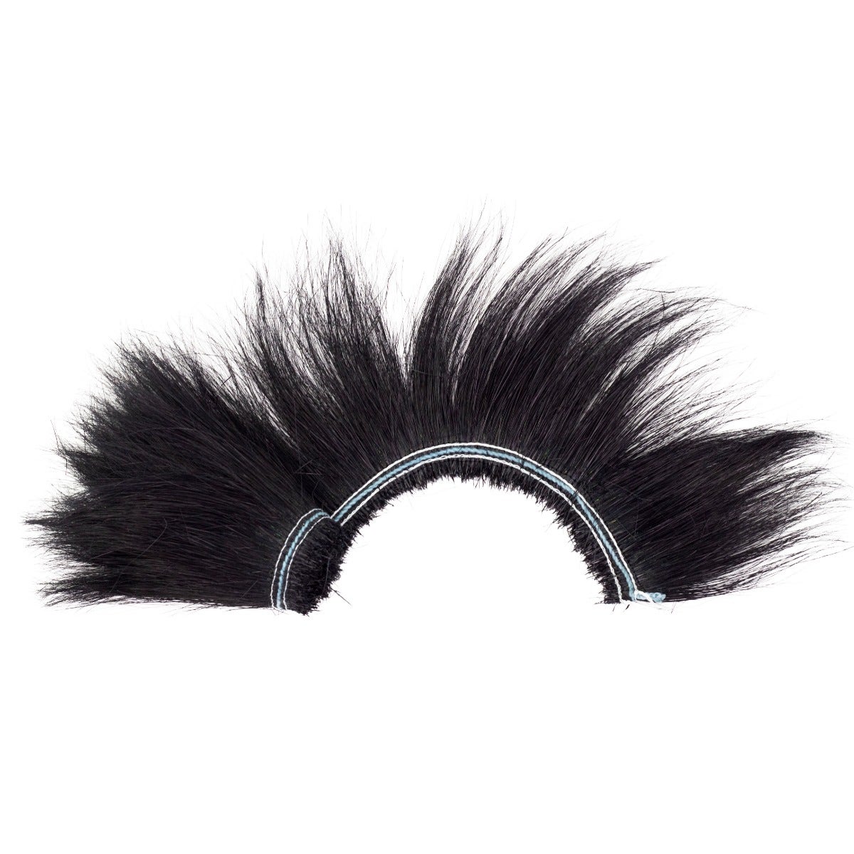 Strung Burnt and Dyed Peacock Flue Feathers 4-6" - 1 yard