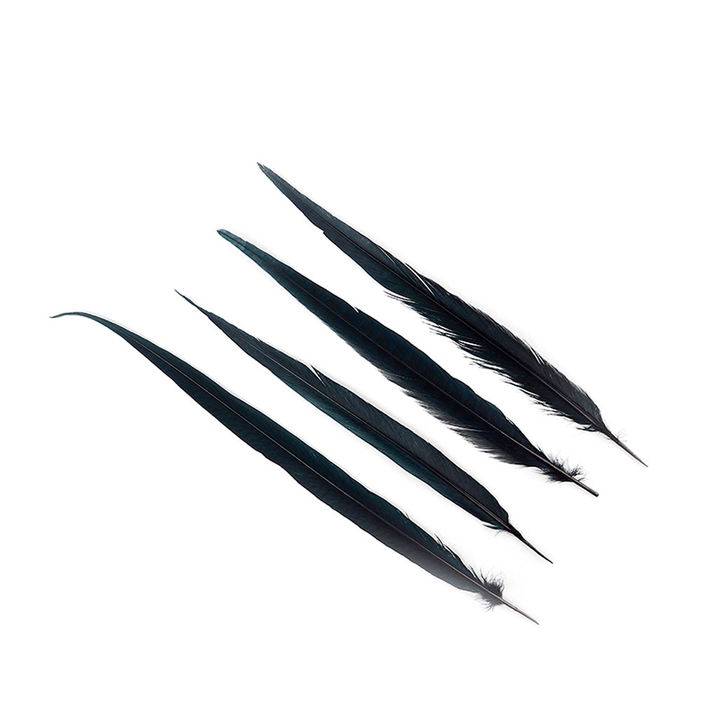 Bulk Assorted Pheasant Tails Dyed - Black