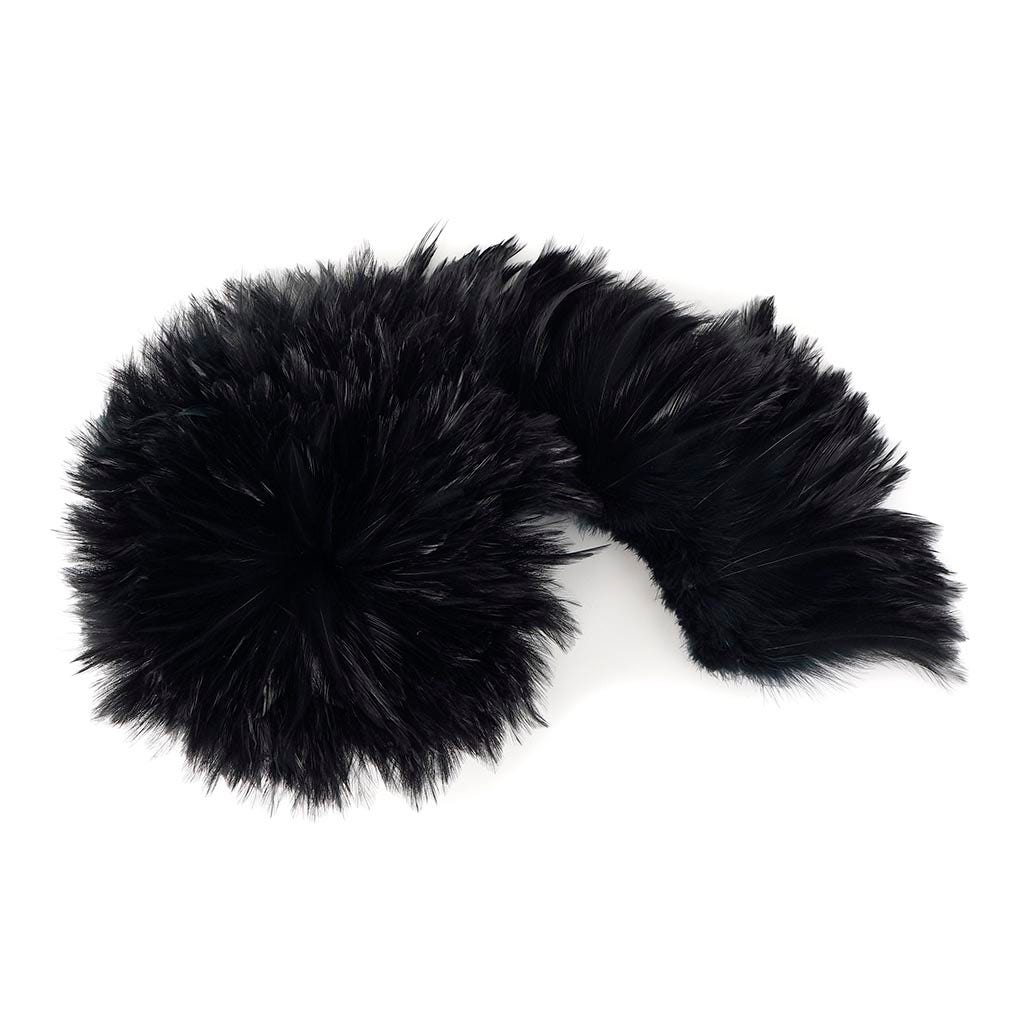 Bulk Rooster Hackle-White-Dyed - Black