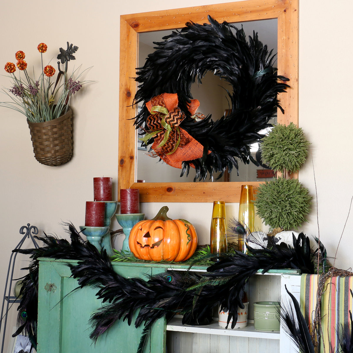 Black Feather Garland