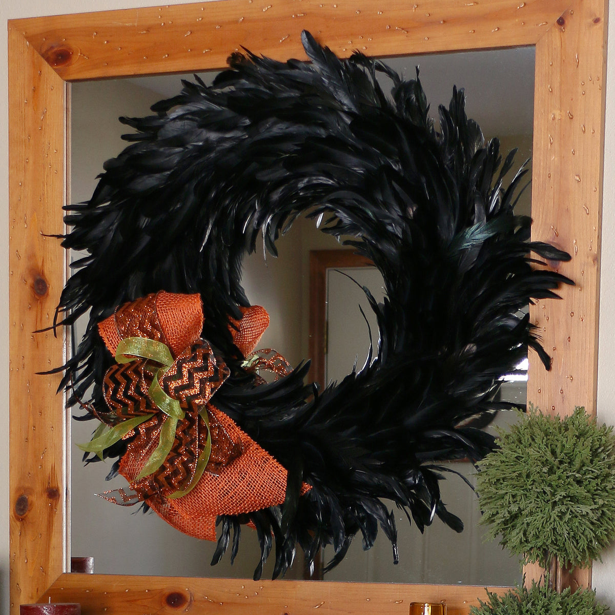 Black Feather Wreath