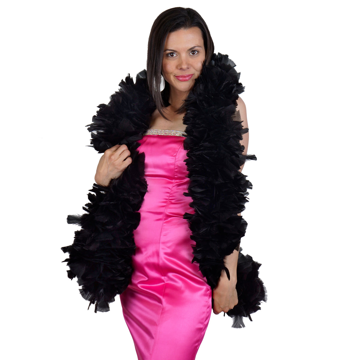 Turkey Feather Boa 6-8" - Black
