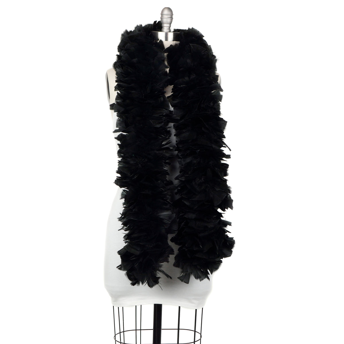 Turkey Feather Boa 6-8" - Black
