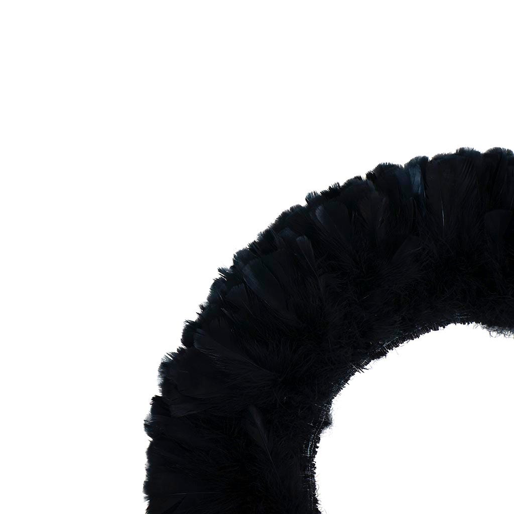 Parried Turkey Ruff Feathers -  1/2YD - Black