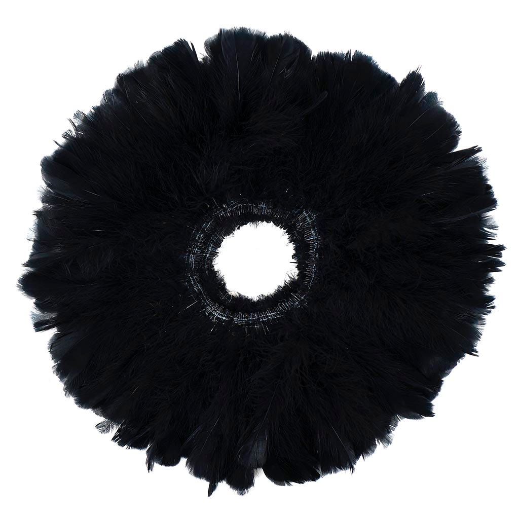 Parried Turkey Ruff Feathers -  1/2YD - Black