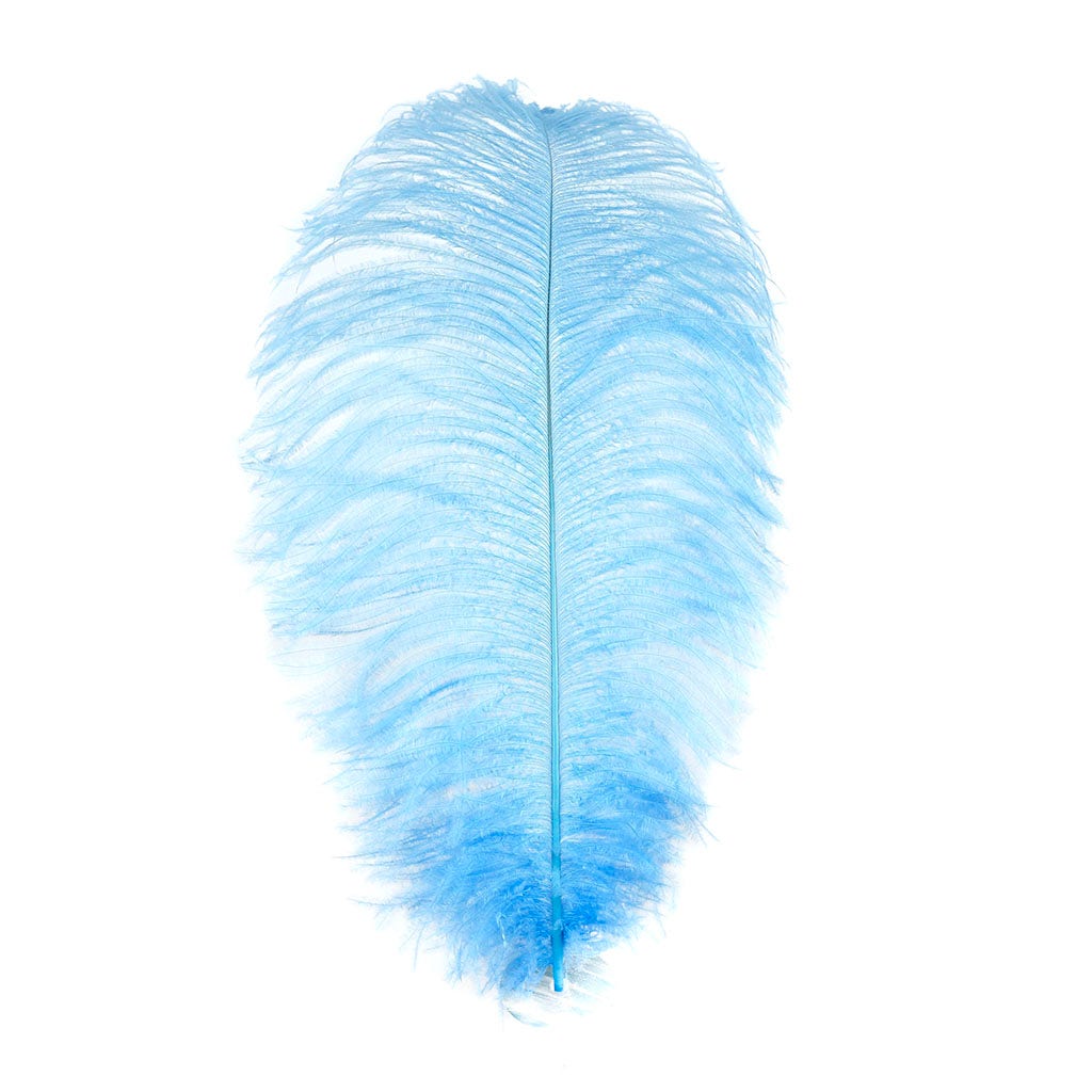 Large Ostrich Feathers - 17"+ Drabs - Sky
