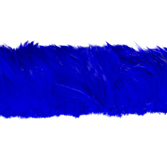Bulk Rooster Hackle Feathers - White Dyed Royal