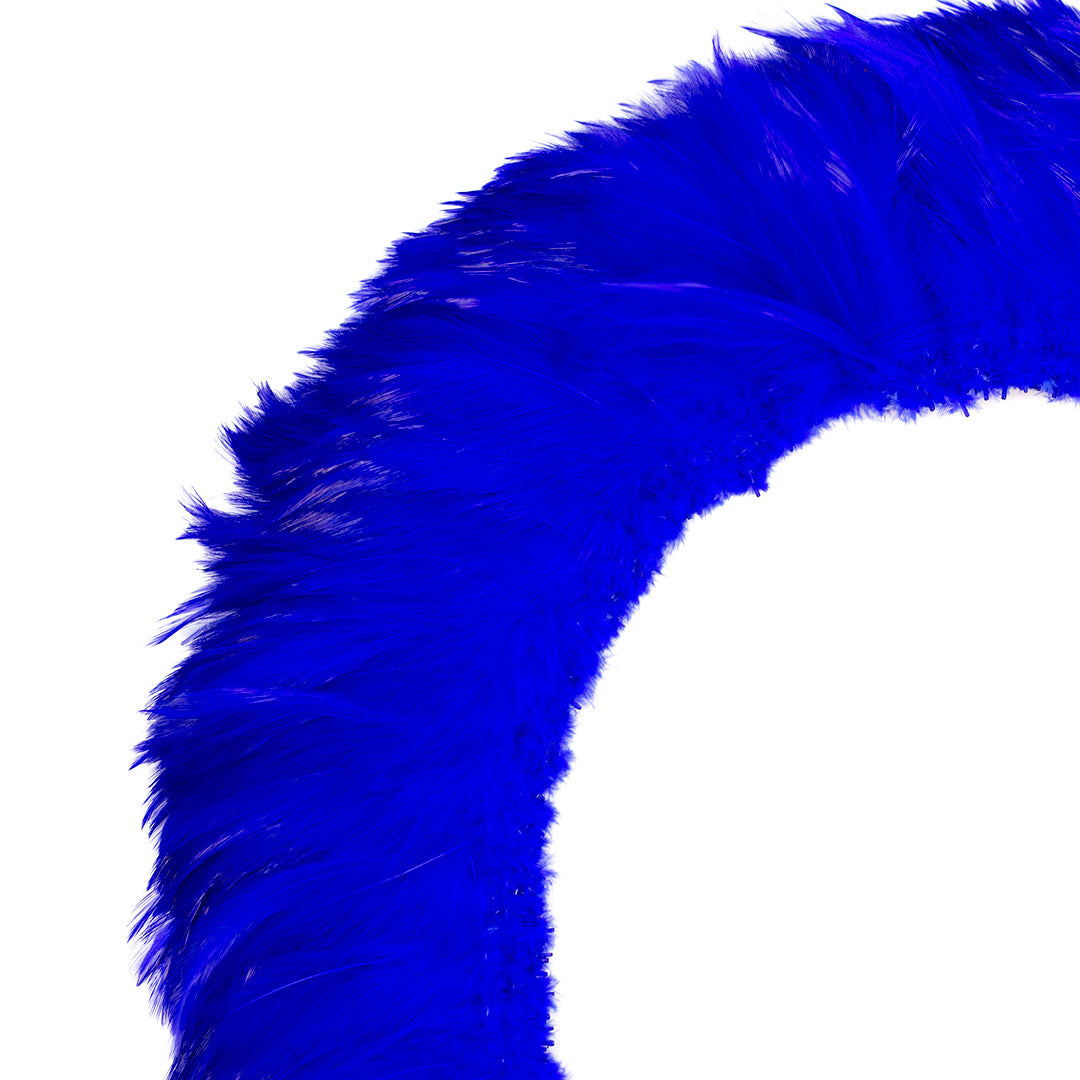 Bulk Rooster Hackle Feathers - White Dyed Royal