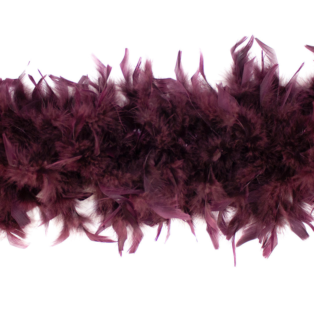 Chandelle Feather Boa - Medium Weight - Burgundy