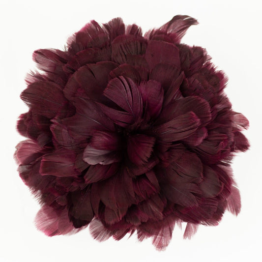 Goose Nagorie Dyed Feathers -Burgundy