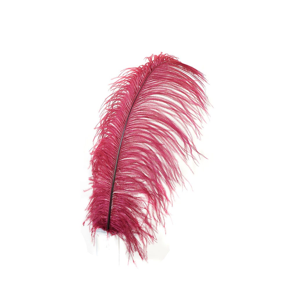 Large Ostrich Feathers - 17"+ Drabs - Burgundy