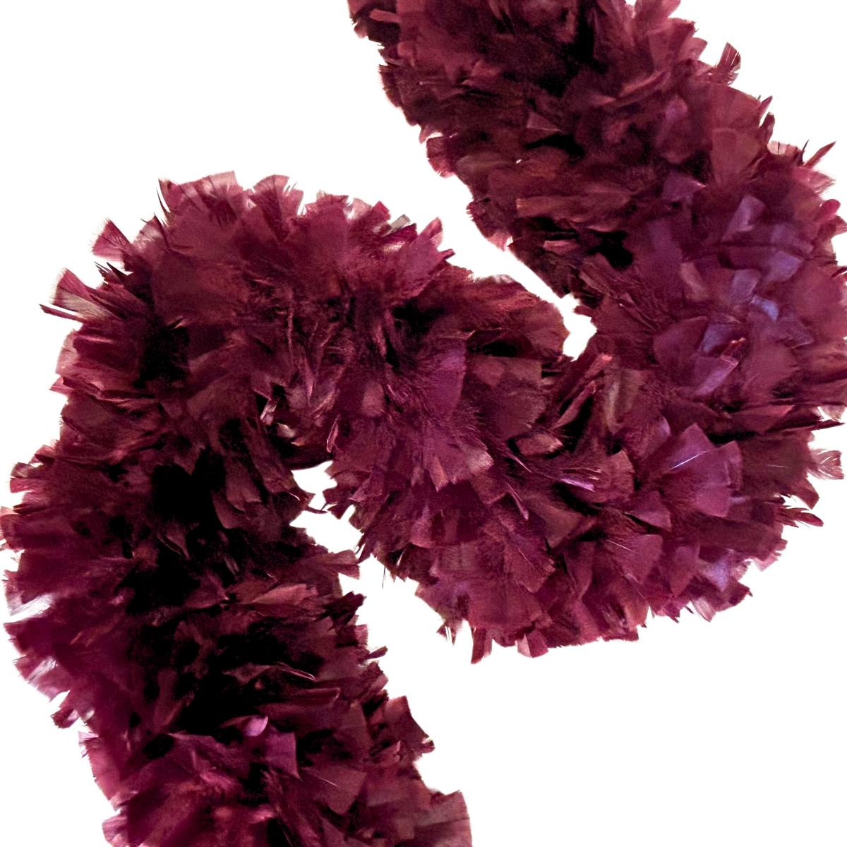 Turkey Boa 8-10 inch diameter   2yd --Burgundy