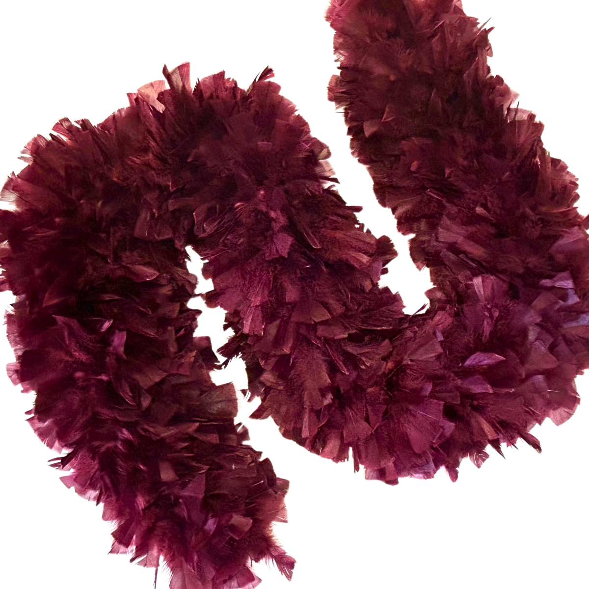 Turkey Boa 8-10 inch diameter   2yd --Burgundy