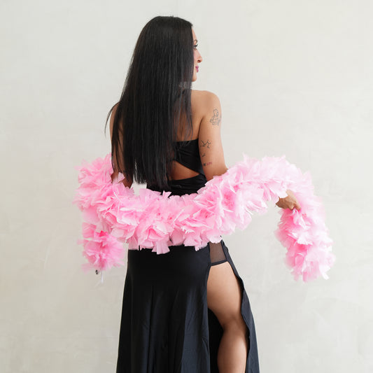 Turkey Feather Boa 6-8" - Candy Pink