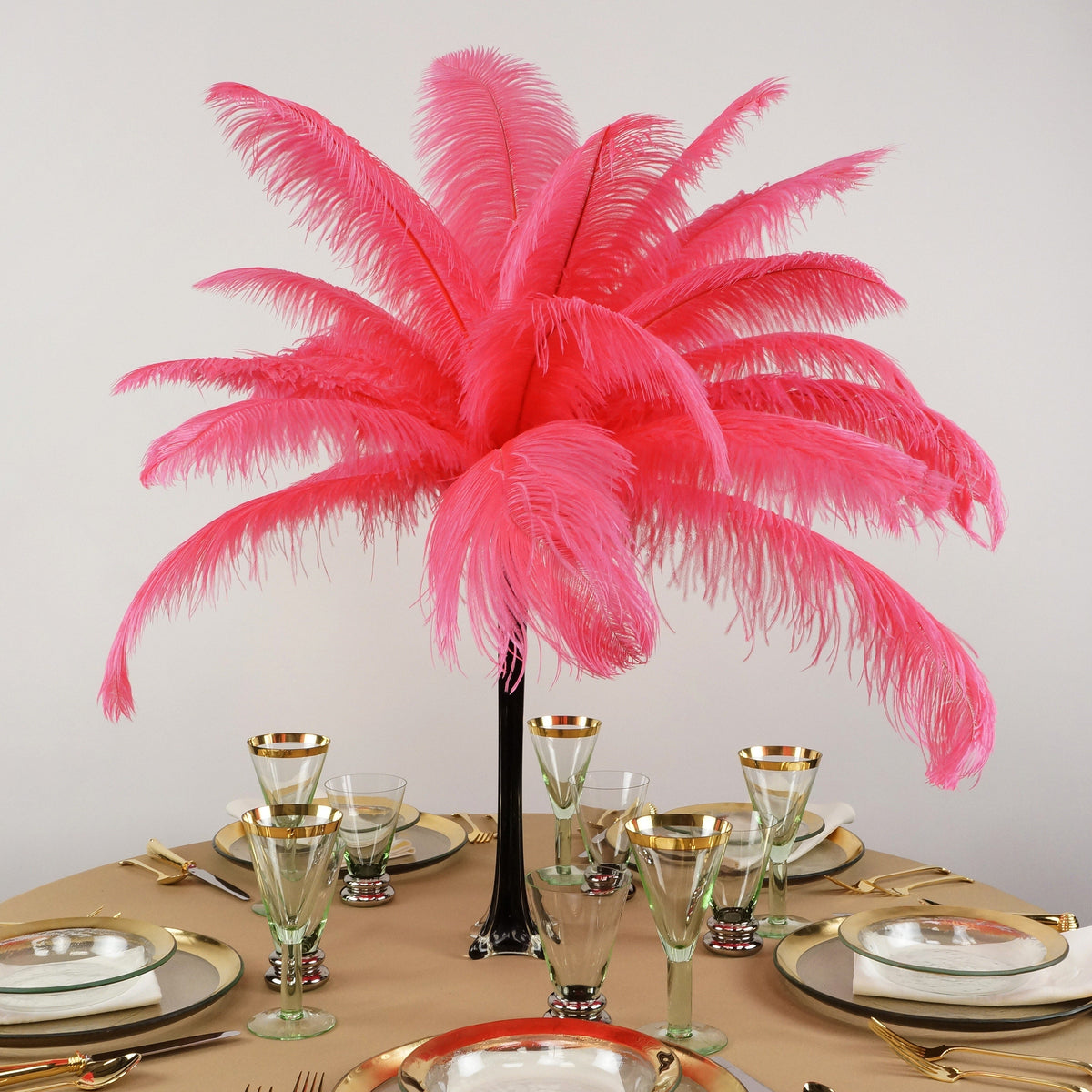 Large Ostrich Feathers - 17"+ Drabs - Coral