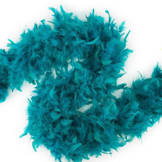 Chandelle Feather Boa - Medium Weight - Dark Aqua