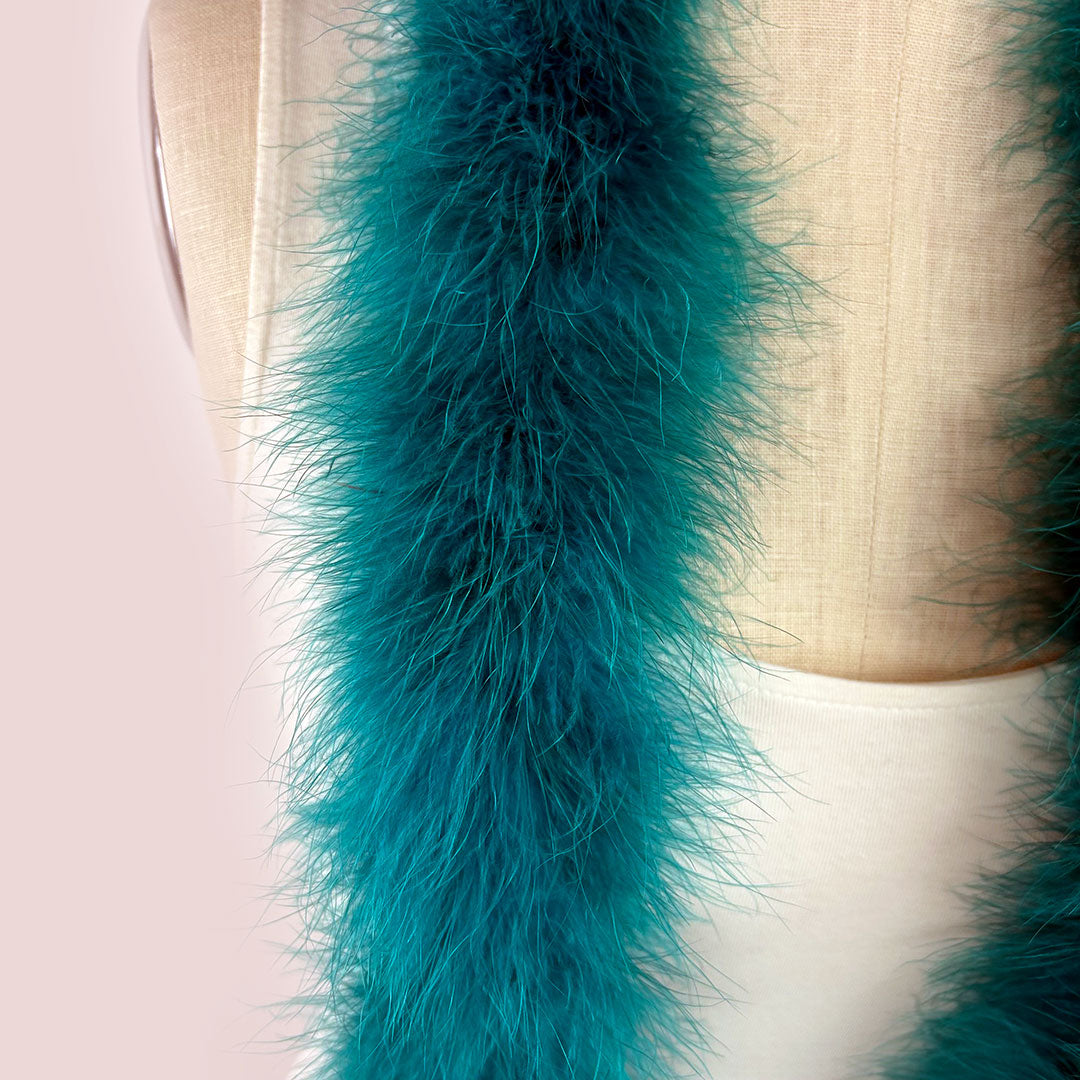 Full Marabou Feather Boa - Dark Aqua