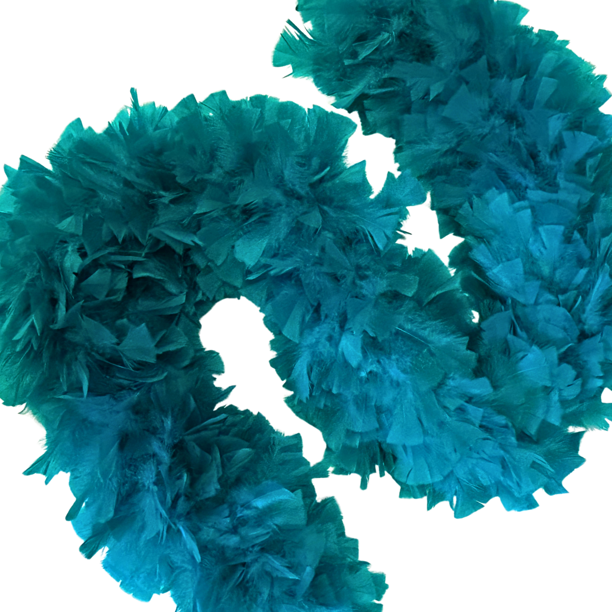 Turkey Boa 8-10 inch diameter   2yd --Dark Aqua