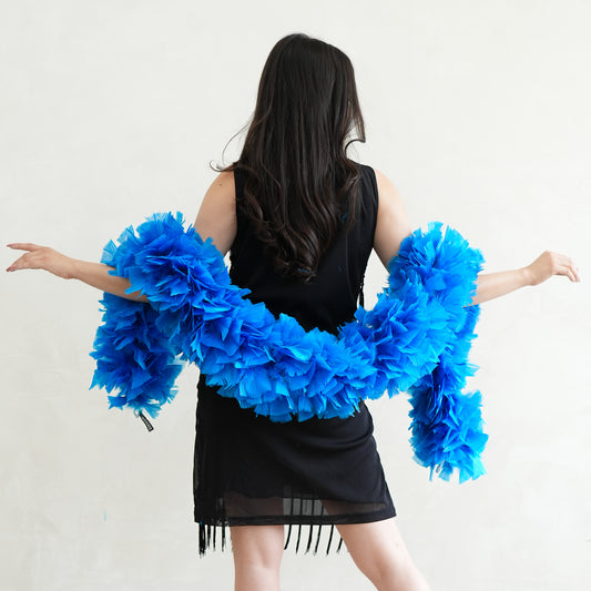Turkey Feather Boa 6-8" - Dark Turquoise