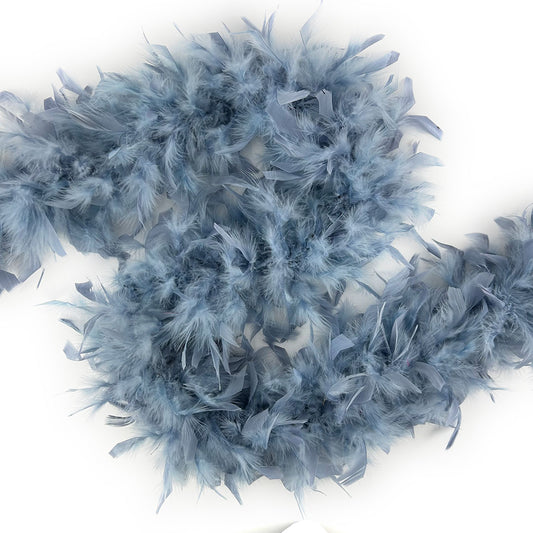 Chandelle Feather Boa - Medium Weight - Dusty Blue