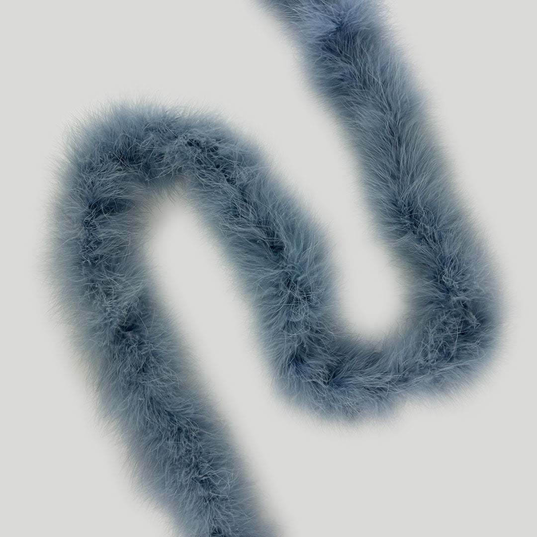 Full Marabou Feather Boa - Dusty Blue
